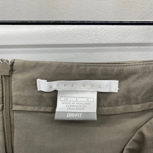 Nike‎ Golf Dri-Fit Skort Womens 14 Summer Brown/Taupe Slash Pocket Back Zip - Picture 6 of 7